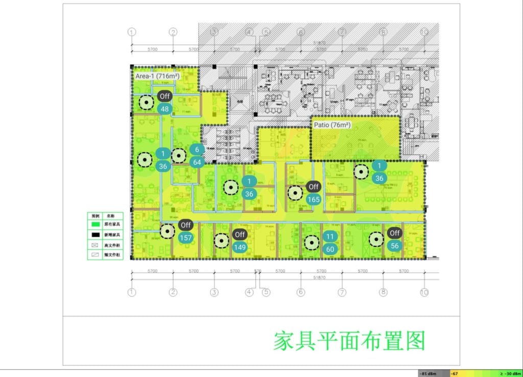 An example of WiFi Predictive analysis with Ekahau Site Survey