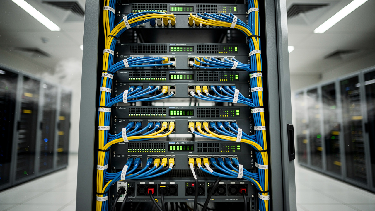 Redundant network equipment in server room