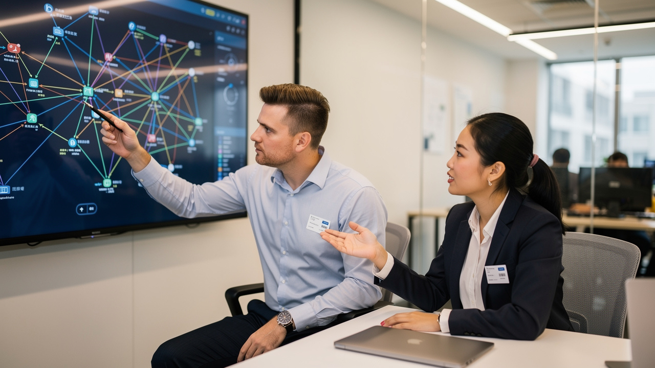 International IT team collaborating on China network project