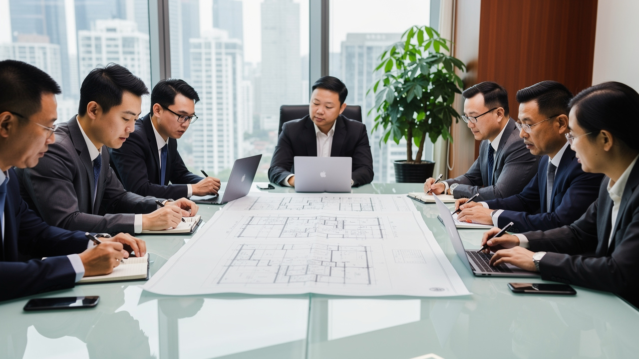 International and Chinese professionals planning IT regulatory compliance strategy