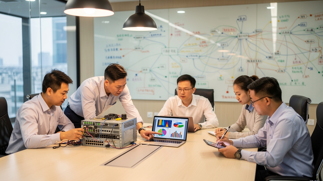 Complete IT outsourcing team of specialists working together