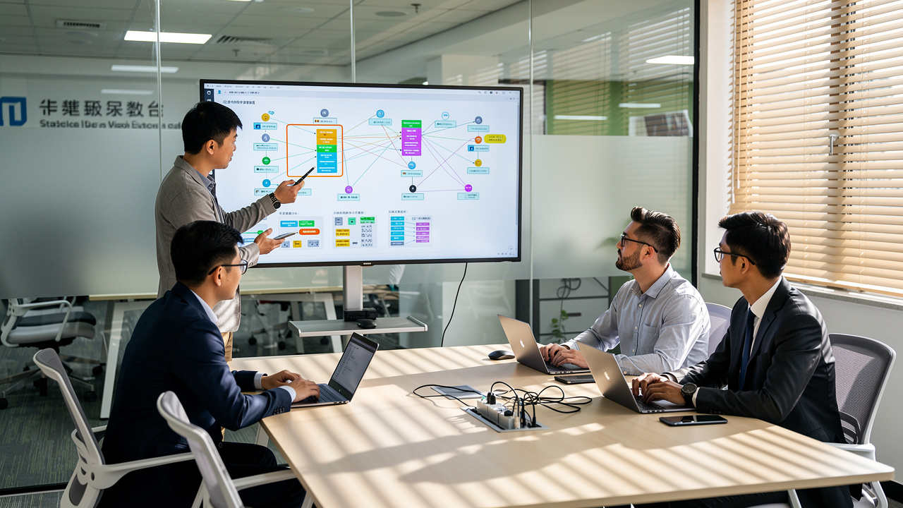 Full IT team collaborating on network solutions in China