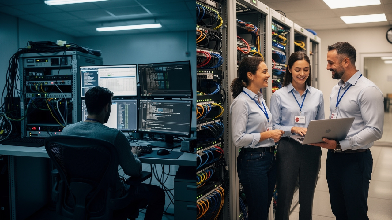 Single in-house IT engineer versus full outsourced IT team