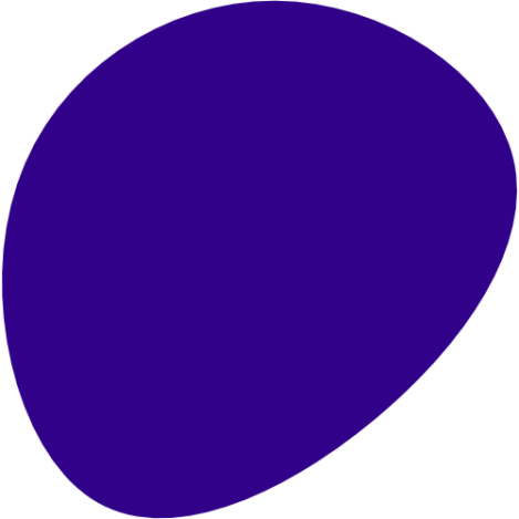 A solid, irregularly shaped blob filled with a deep purple color on a transparent background.
