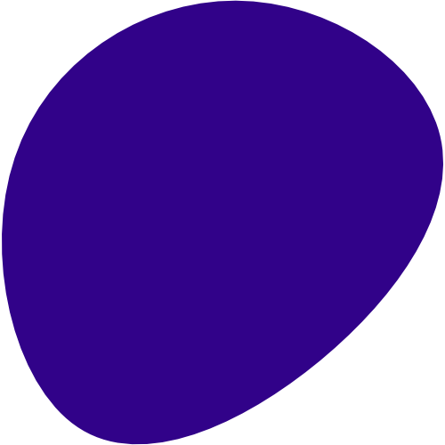 A solid, irregularly shaped blob filled with a deep purple color on a transparent background.